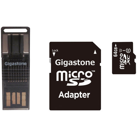 Gigastone Prime Series Microsd Card 4-in-1 Kit (64gb)