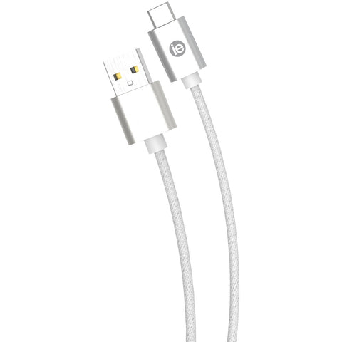 Iessentials Braided Usb-c To Usb-a Cable 6ft (white)