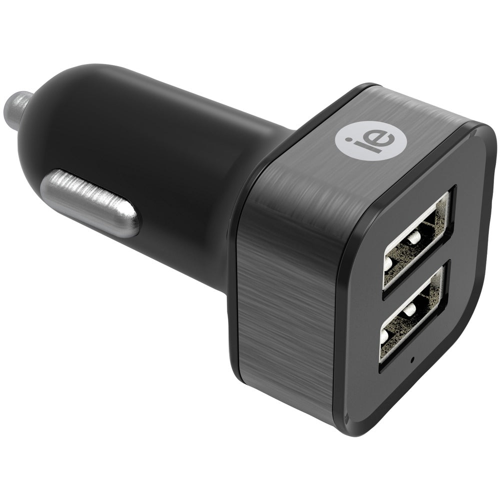 Iessentials 2.4-amp Dual Usb Car Charger (black)